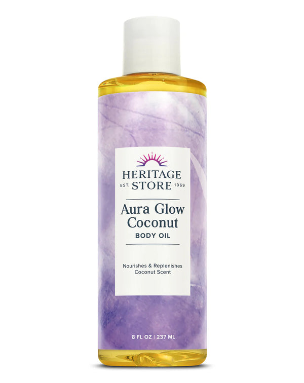 Heritage Products Aura Glow Coconut Massage Lotion for Deep Relaxation (Pack of 8, 8 Fl Oz.)
