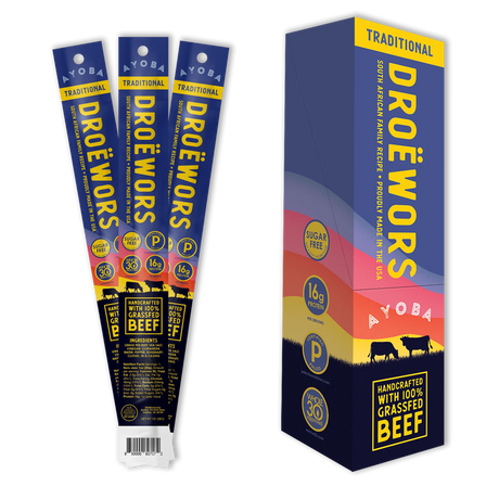 Ayoba-yo Spicy Beef Stick Droewors - 1 Oz - Case of 12 - Cozy Farm 
