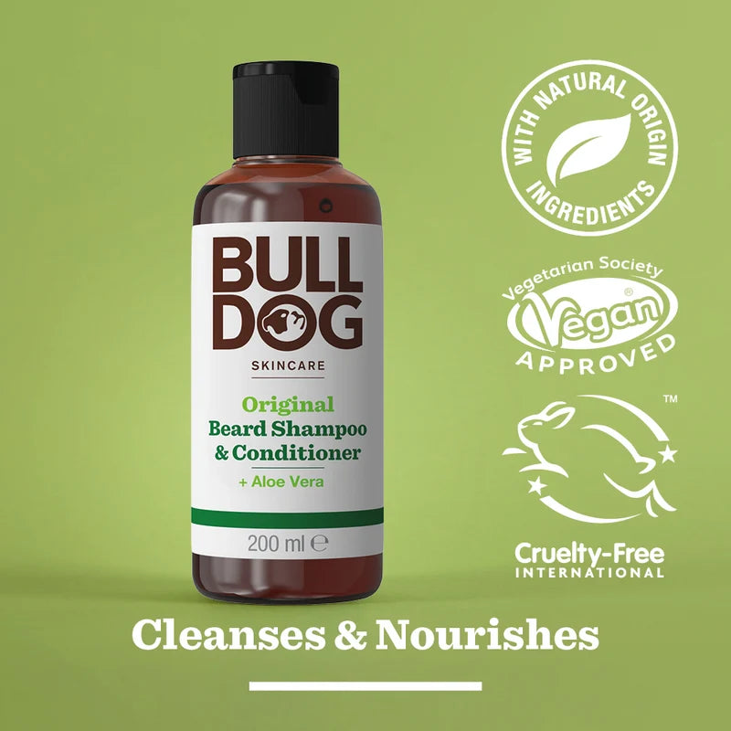 Bulldog Beard Shampoo & Conditioner | Pack of 6.7 Fl Oz