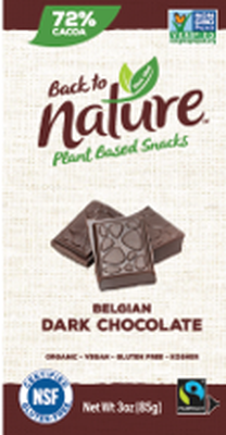 Back To Nature Dark Chocolate Black Raspberry Bars - 3 Oz (Pack of 12) - Cozy Farm 