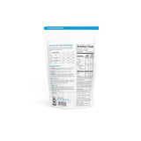 Back view of King Arthur Gluten-Free Protein Pancake Mix  package with nutrition facts and directions.