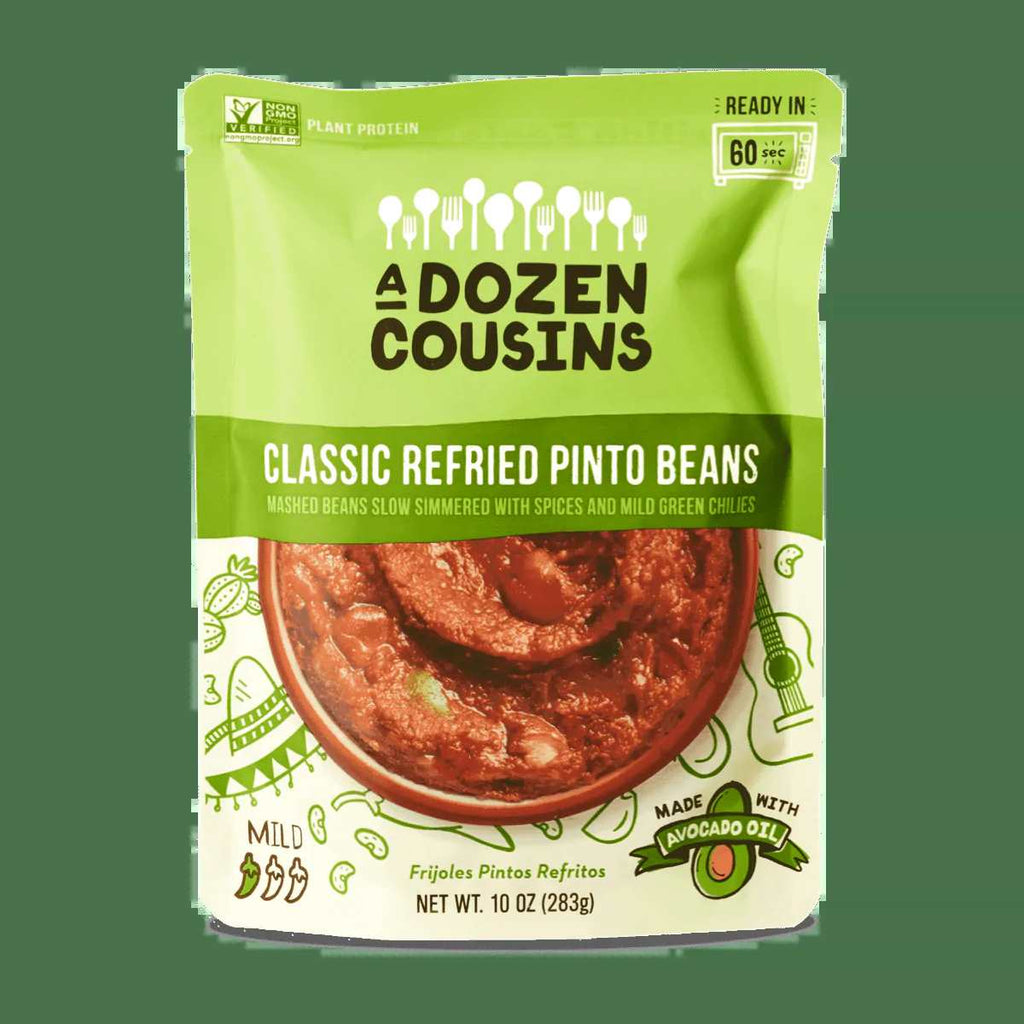 A Dozen Cousins - Beans Refried Pinto Classic (Pack of 6-10 Oz) - Cozy Farm 