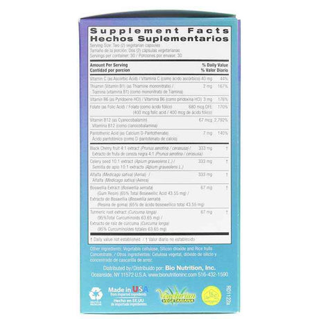 Bio Nutrition Urilow Vegetarian Capsules - 60 Ct  facts- Cozy Farm 