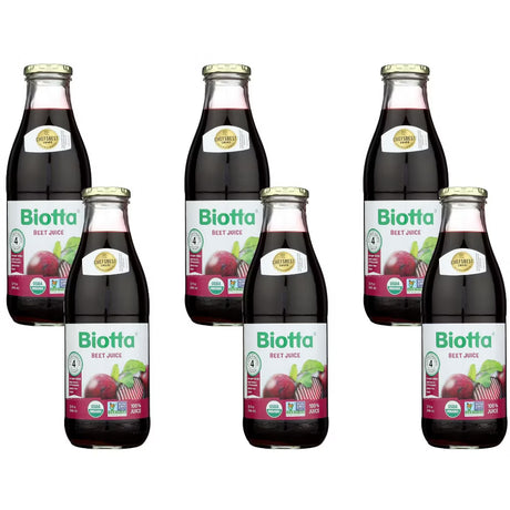 Biotta Organic Beet Juice, 32 fl oz, Pack of 6