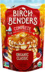 Birch Benders Complete Pancake & Waffle Mix Classic with autumn leaves in the background