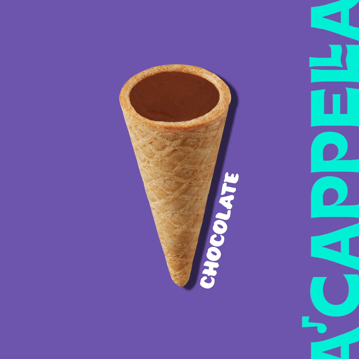 A'cappella Truffle Cones, Handmade Fair Trade Chocolate Treats, Pack of 6, 2.54 oz