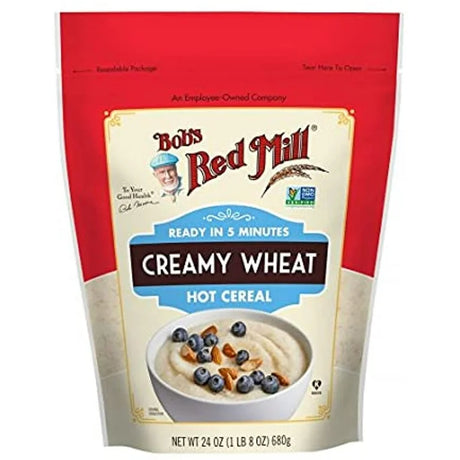 Bob's Red Mill Creamy Hot Cereal, Wheat Farina, 24 oz, Pack of 4
