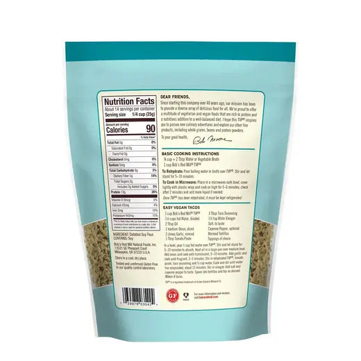 Bob's Red Mill Texturized Vegetable Protein, Gluten-Free (Pack of 4, 12 oz.)