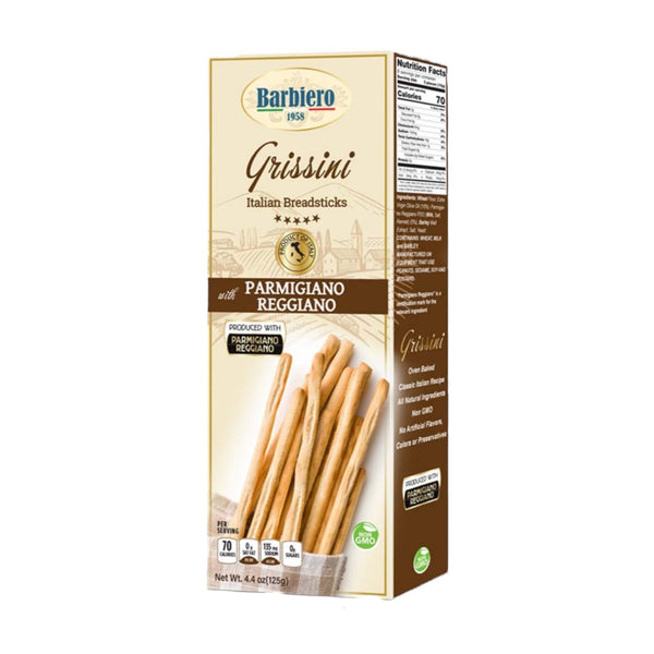 Barbiero Grissini Italian Breadsticks with Parmigiano Reggiano, 125g