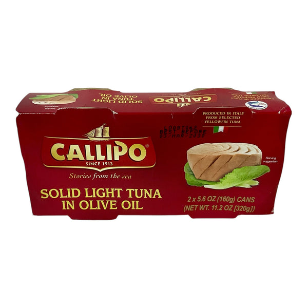 Callipo Tuna in Olive Oil, 2 x 160g Tins (320g)
