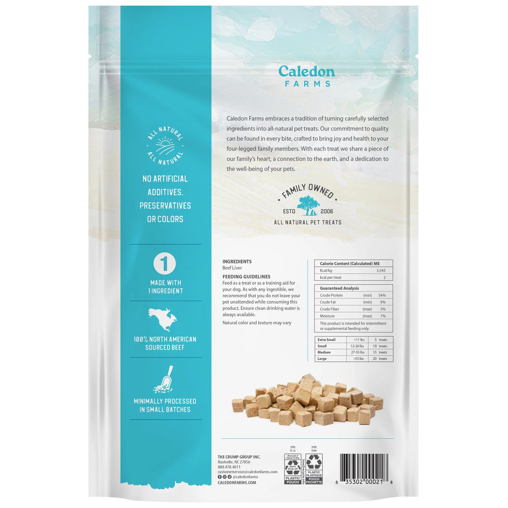 Caledon Farms - Dog Treat Beef Liver Bites (Pack of 4-5.3 Oz)