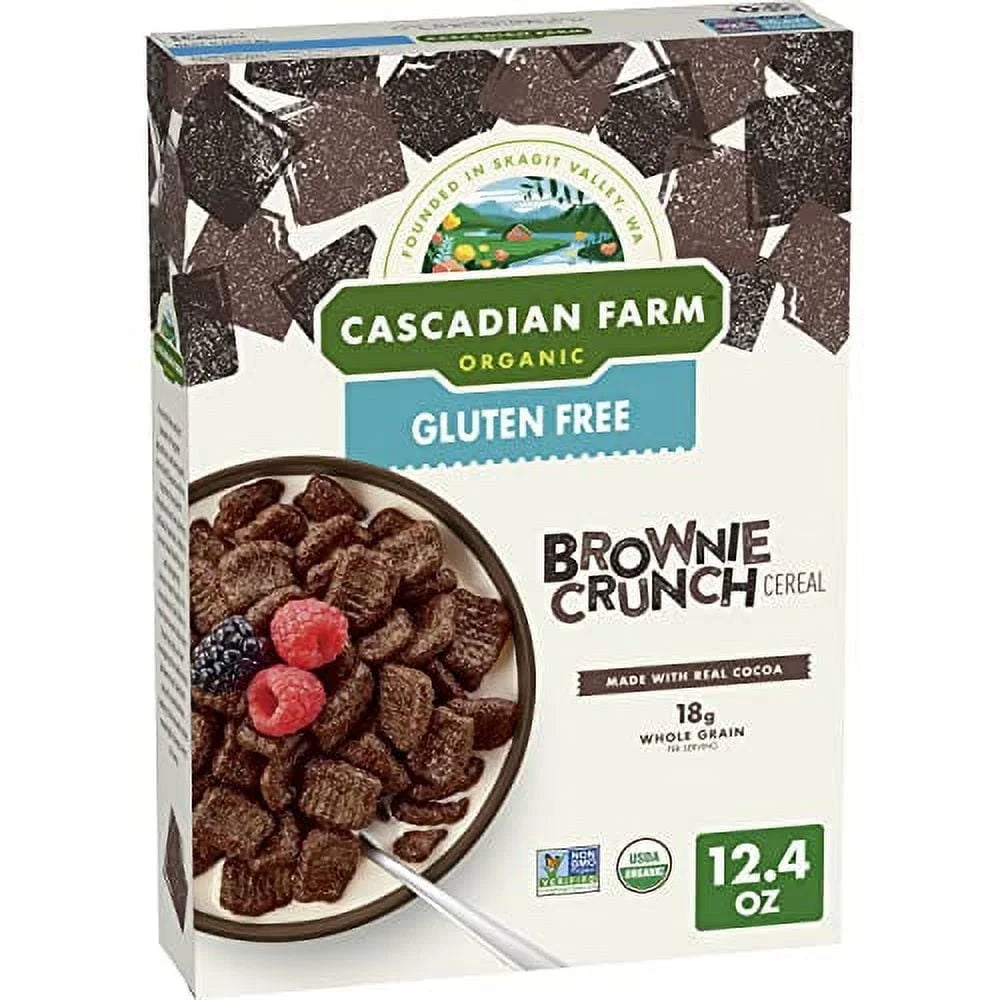 Cascadian Farm Organic Brownie Crunch, 12.4 oz (Pack of 12) - Gluten-Free Snack