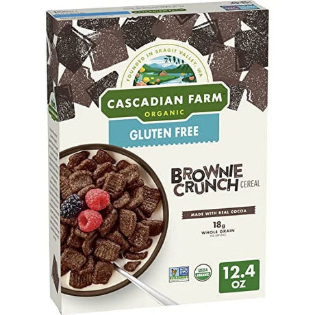 Cascadian Farm Organic Brownie Crunch, 12.4 oz (Pack of 12) - Gluten-Free Snack