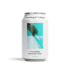 Something & Nothing - Cucumber Soda Premium, 12 fl oz (Pack of 12) - Refreshing Sparkling Beverage