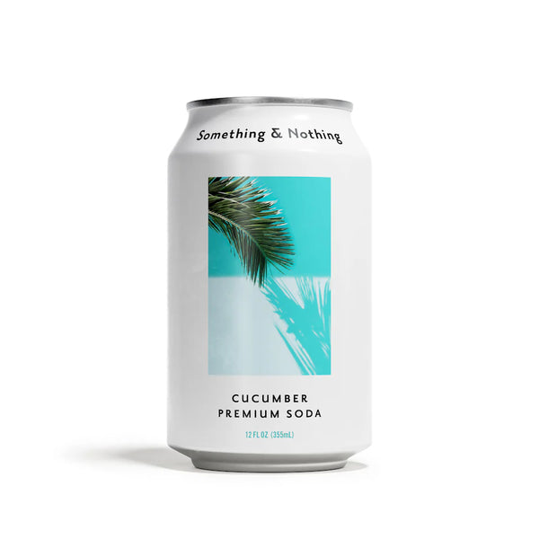 Something & Nothing - Cucumber Soda Premium, 12 fl oz (Pack of 12) - Refreshing Sparkling Beverage