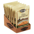 Display of Alessi Tuscan White Bean Soup packets in a cardboard holder.