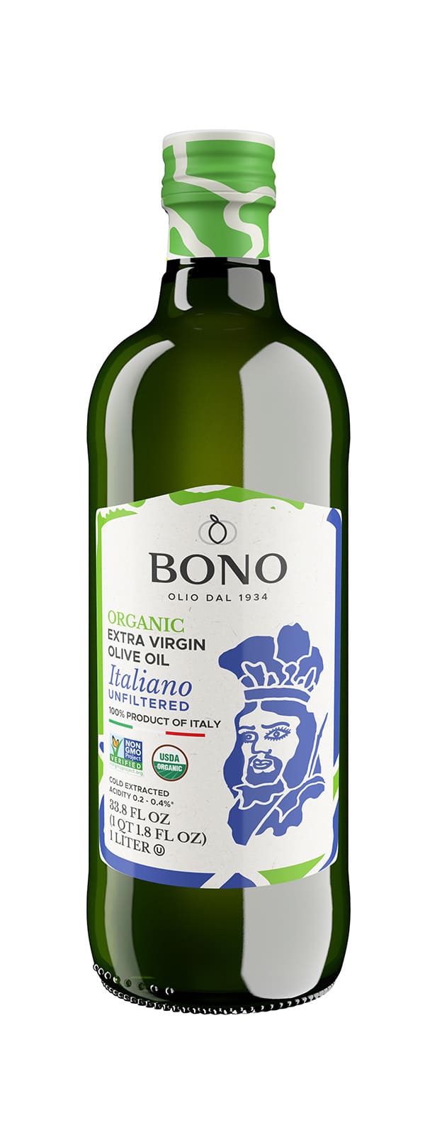 Bono Organic Unfiltered EVOO Case (6 x 33.8 Fl Oz) - Cozy Farm 