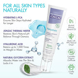 Eau Thermale Jonzac skincare serum with product and benefits displayed on a white background