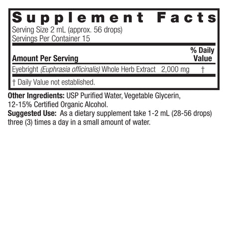 Nature's Answer Eyebright Herb Alcohol-Free, 1 Fl Oz