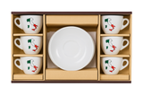 Set of 12 Espresso Cups & Saucers, Service For Six Italian boot