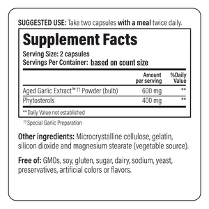 Kyolic Phytosterols Formula 107 Aged Garlic Extract - 80 Capsules