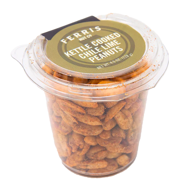 Ferris Nut Co. - Chile Lime Peanuts, 4.5 oz (Pack of 12) - Spicy Snack Nuts