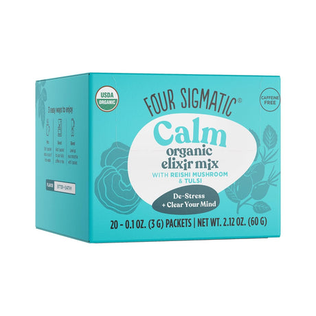 Four Sigmatic Calm organic elixir mix packaging on a white background