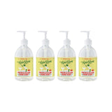 Four bottles of Rachel Ray Fresh & Clean Hand Soap on a white background