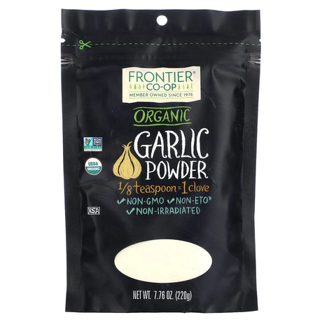 Frontier Natural Products Coop - Organic Garlic Powder, 7.76 oz (Pack of 12) - Kosher, GMO-Free