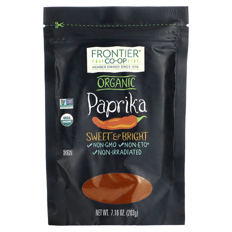 Frontier Natural Products Coop - Organic Paprika Ground, 7.16 oz (Pack of 12) - Spanish Smoked Seasoning