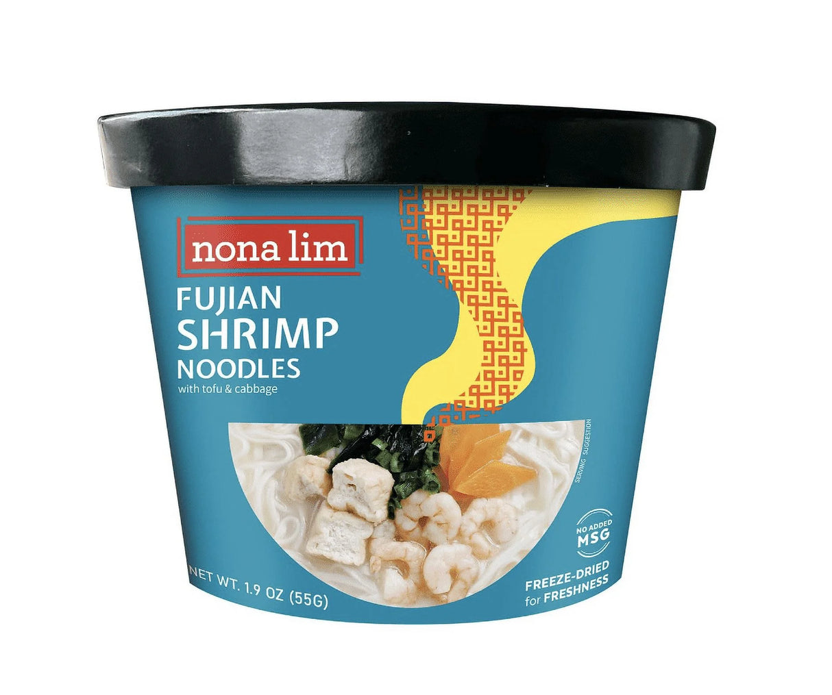 Nona Lim - Fujian Shrimp Instant Noodle Bowl, 1.9 oz (Pack of 6) - Authentic Asian Noodles