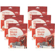 six packages of Wild Things Bison Jerky for dogs  on a white background