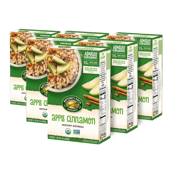 Nature's Path Hot Oatmeal, Apple Cinnamon, 14 Oz. (Pack of 6)