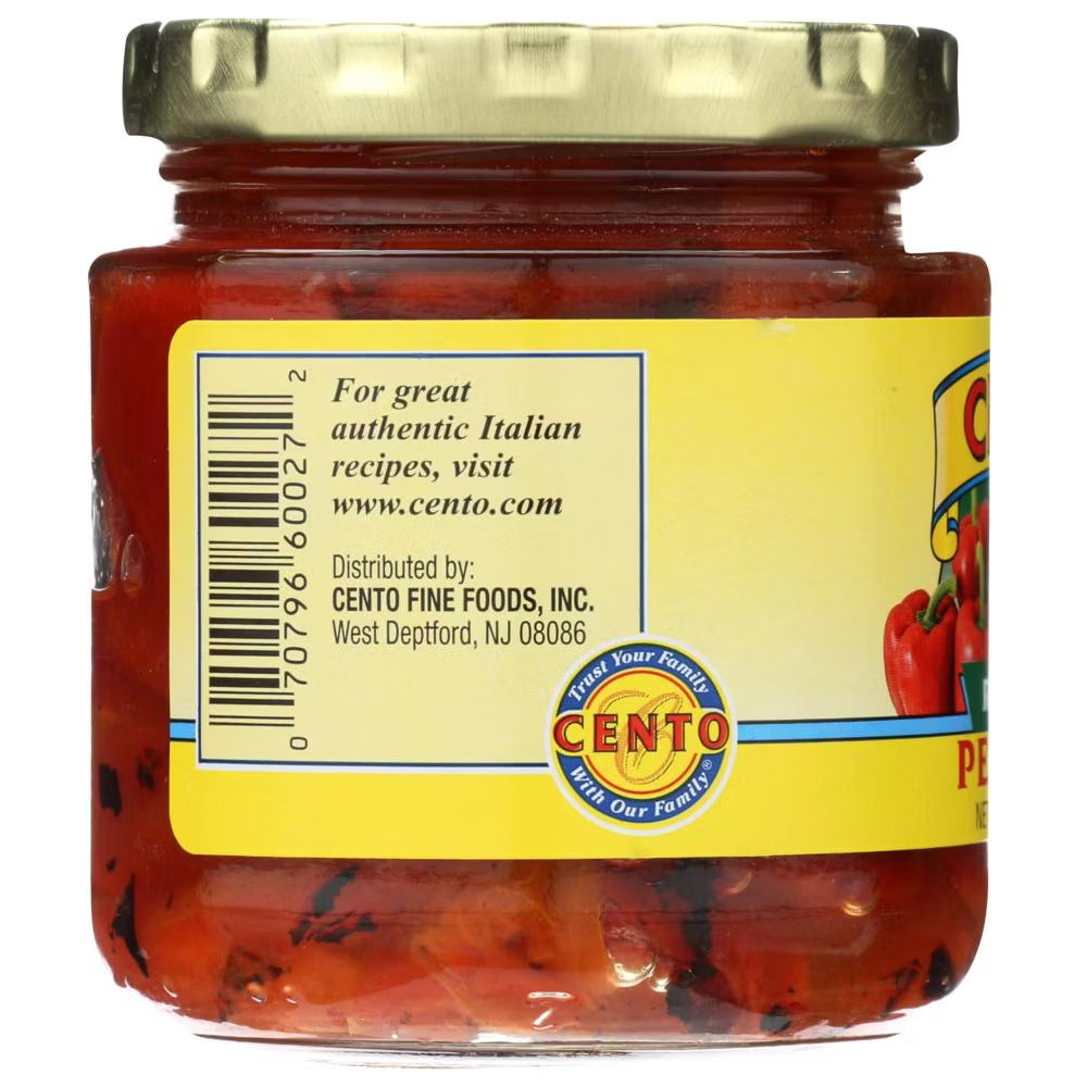 Cento Roasted Red Bell Peppers, 7 Oz. Jars, Case of 12