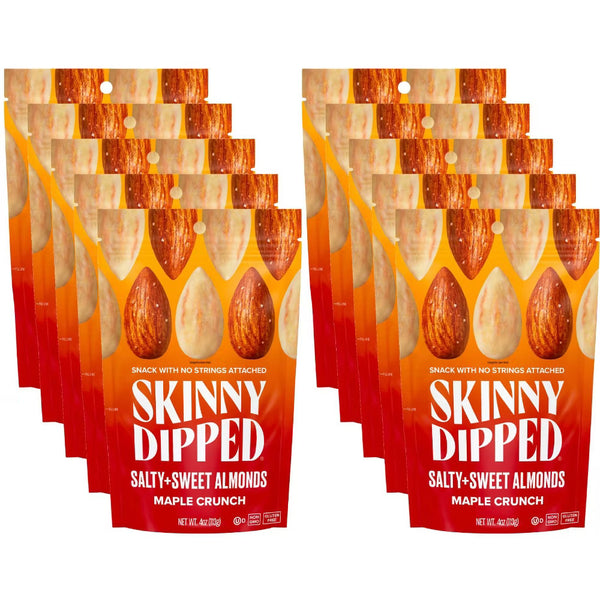 Skinnydipped Almonds, Maple Crunch Flavor – 4 oz (Case of 10)