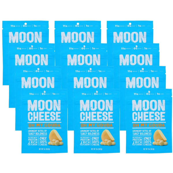 Moon Cheese Gouda Dehydrated Cheese Snack, Case of 12, 2 oz
