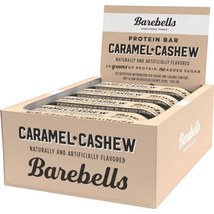 Barebells Caramel Cashew Protein Bar, 1.94 oz, Pack of 12