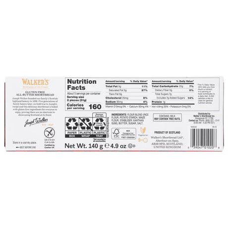 Nutrition facts label on a white background