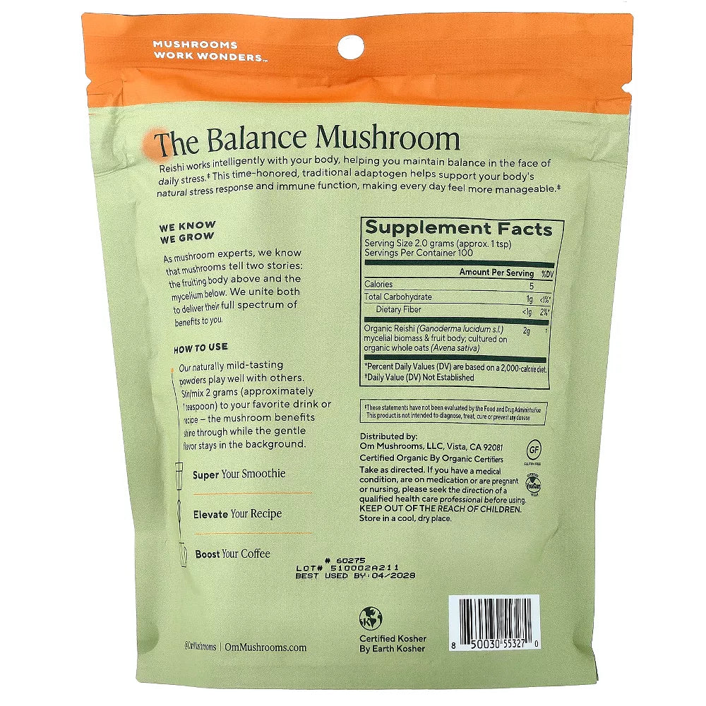 Back view of a green supplement package with text and branding on a white background