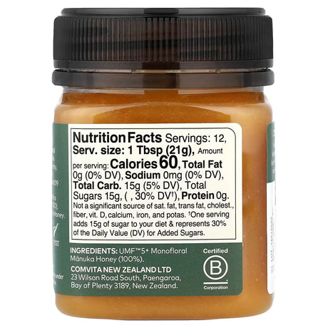 Comvita Raw Manuka Honey, UMF 5+, MGO 83+, 8.8 oz