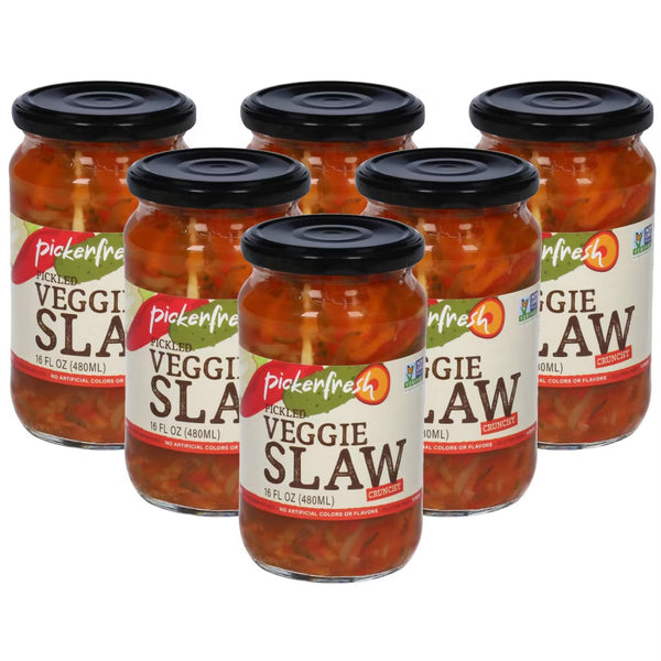 Pickerfresh, Veggie Slaw Pickled, Case of 6, 16 Fl Oz