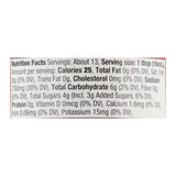 Nutrition facts label for a product with white background