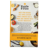 Kettle & Fire butter chicken keto bone broth package with text and images of ingredients.