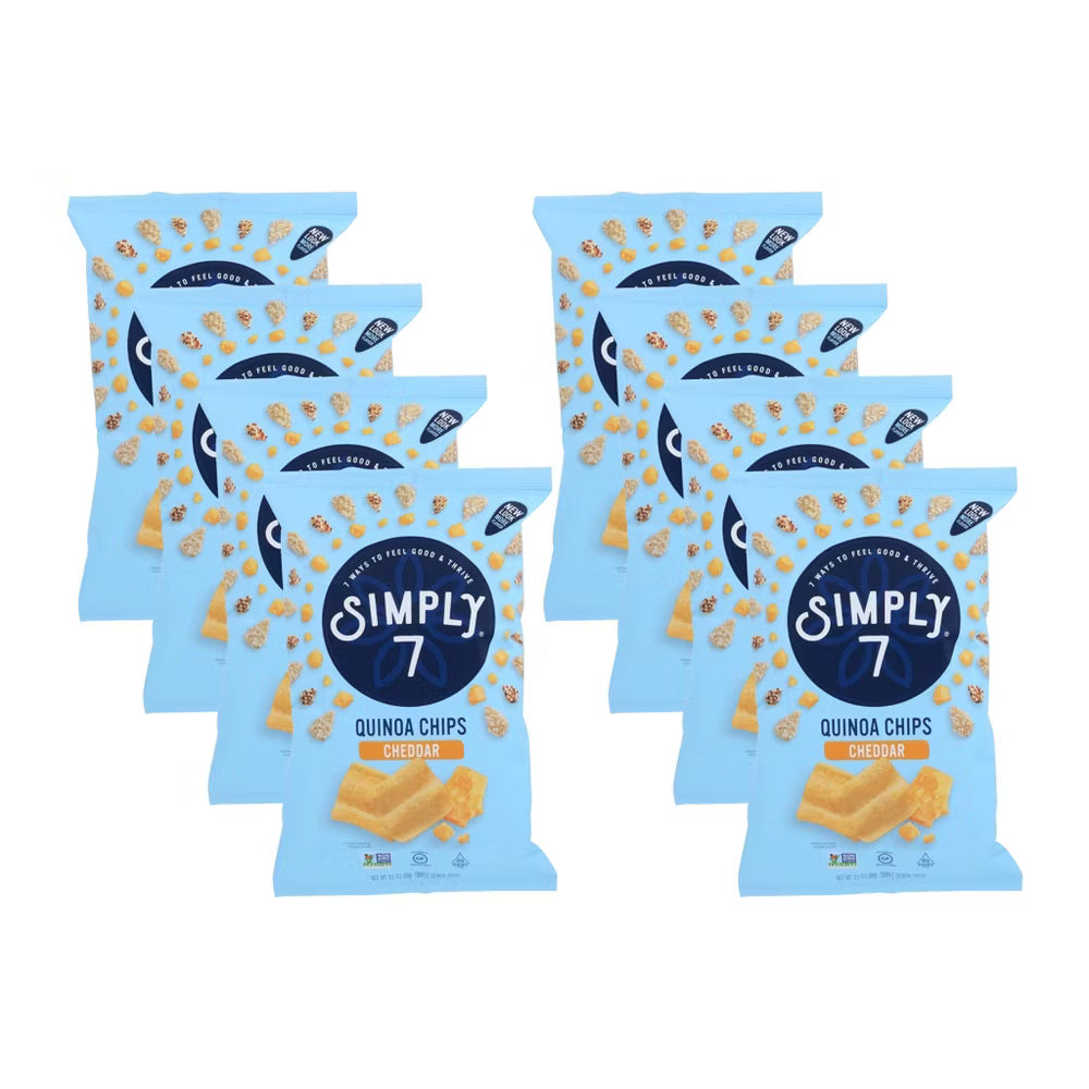 Simply 7 Quinoa Cheddar Chips, Case of 8, 3.5 Oz Each