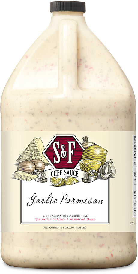 Schlotterbeck & Foss Garlic Parmesan Wing Sauce, 1 Gal (Case of 2) - Restaurant Quality Sauce