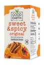 Good Earth Sweet & Spicy herbal tea box on a white background