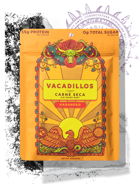 Vacadillos Habanero Carne Seca, 2oz Pack of 8 - Cozy Farm 