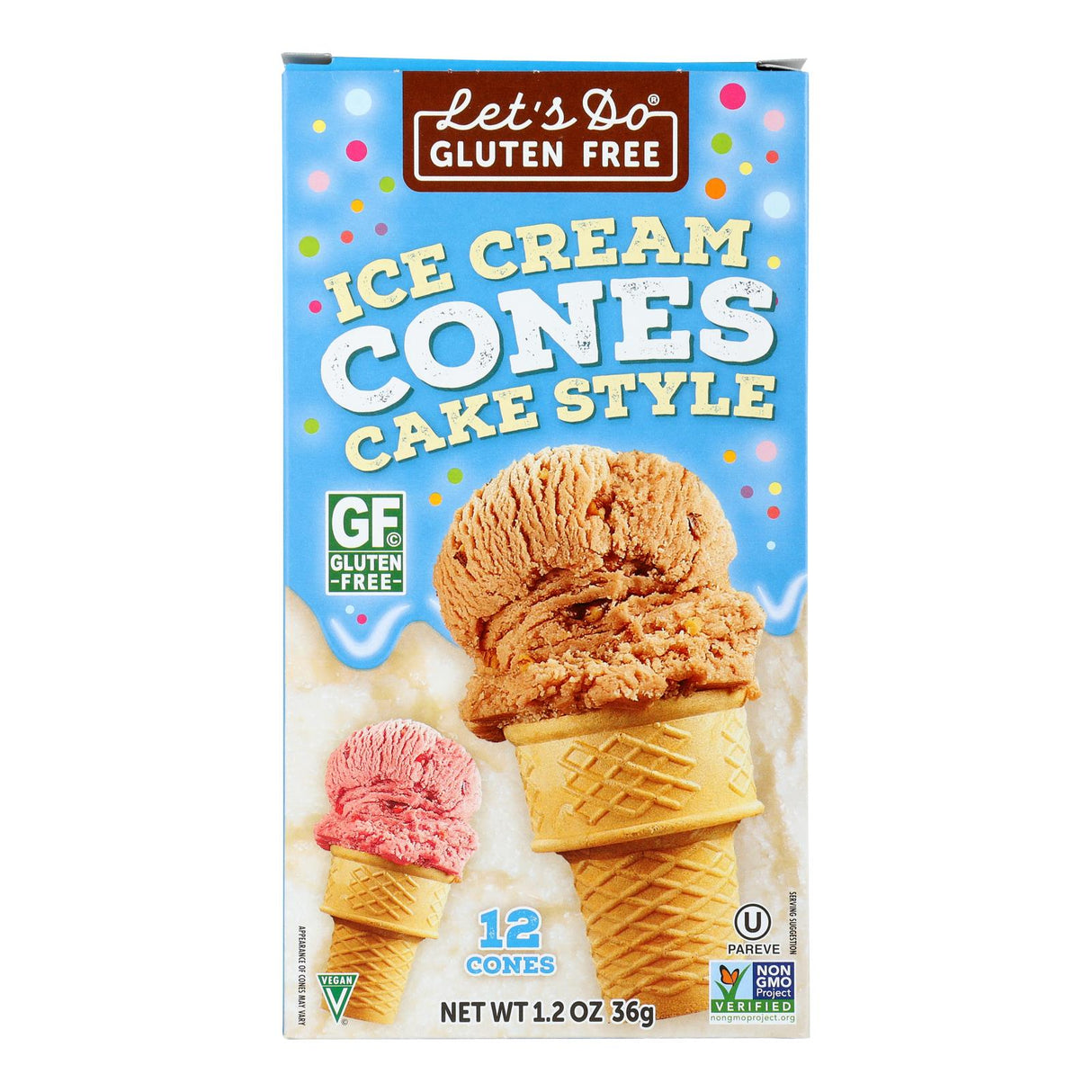 Let's Do Ice Cream Cones, Cake Style, Pack of 12, 1.2 Oz Each
