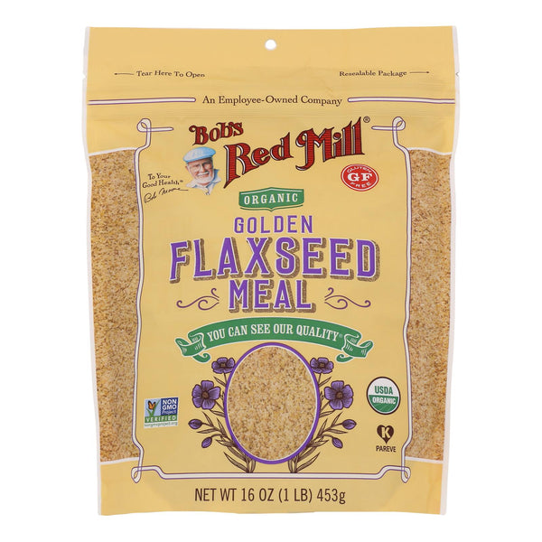 Bob's Red Mill Organic Flaxseed Meal Golden, Pack of 4, 16 Oz