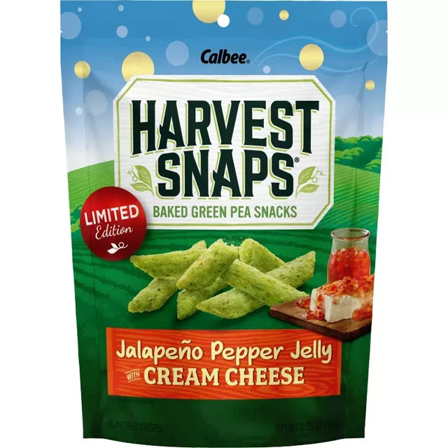 Harvest Snaps - Jalapeno Pepper Crisps, 2.75 oz (Pack of 12) - Spicy Pea Snacks